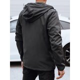DStreet Men's transitional softshell jacket with hood dark gray | Eponuda.ba