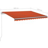 Tenda ročno zložljiva tenda z led lučmi 300x250 cm oranžna in rjava | Shoptok.si