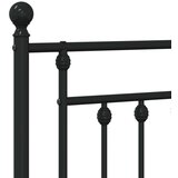  Kovinsko posteljno vzglavje črno 107 cm | Shoptok.si