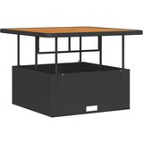 vidaXL 3-delni set za obedovanje na vrtu z blazinami črni poli ratan akacija | Shoptok.si