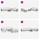  Set vanjskih sofa 8 kom. Bijela i krem | shoptok.hr