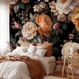  Foto tapeta - Colourful flowers on a black background 150x105 | shoptok.hr