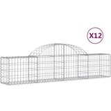  Lučne gabionske košare 12 kom 200x30x40/60 cm pocinčano željezo | shoptok.hr