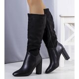 Gemre Insulated black heeled boots Delfor | Shoptok.si
