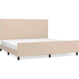  Posteljni okvir z vzglavjem kapučino 200x200 cm umetno usnje, (20903714) | Shoptok.si