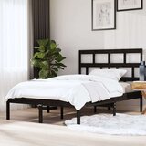  Posteljni okvir črn iz trdnega lesa 150x200 cm 5FT, (20788090) | Shoptok.si