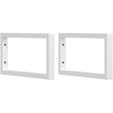  Zidna polica za Lavabo - Umivaonik od čelika i masivne hrastovine - Smeđa i bijela 60 x 50 x 2 cm 1 Pravokutno | shoptok.hr