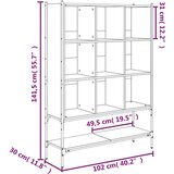  Regal za knjige boja hrasta 102x30x141 5 cm konstruirano drvo | shoptok.hr