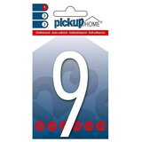 Home 3D Kućni broj Oslo (Visina: 9 cm, Motiv: 9, Bijele boje, Plastika, Samoljepljivo) | shoptok.hr