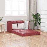  Podni kauč na razvlačenje 2-u-1 crvena boja vina 112x174x55 cm | shoptok.hr