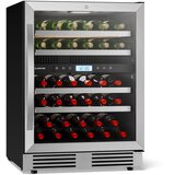 Klarstein VeroSteel hladnjak za vino ispod pulta | 2 zone | 129 litara | 43 boce | 60 cm | shoptok.hr