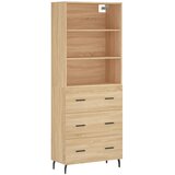  Visoka komoda hrasta sonome 69,5x34x180cm od konstruiranog drva | shoptok.hr