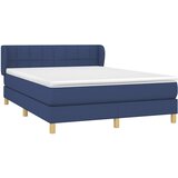  Krevet s oprugama i madracem plavi 140 x 190 cm od tkanine | shoptok.hr