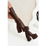 Boto Women's Heeled And Platform Boots Chocolate Yavira | shoptok.hr