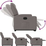 vidaXL Električni naslanjač s funkcijo vstajanja taupe blago, (20927696) | Shoptok.si