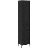  Highboard Crni hrast 34,5 x 34 x 180 cm Konstruirano drvo | shoptok.hr
