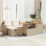  8-dijelni set vrtnih sofa od poliratana s jastucima bež bagrem | shoptok.hr