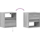  Zidni TV ormarić s LED svjetlima siva boja hrasta 41x31x45 cm | shoptok.hr