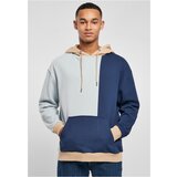 Urban Classics Oversized Color Block Hoody summer blue/dark blue Cene