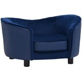 SOFA za pse plava 69 x 49 x 40 cm od pliša i umjetne kože | shoptok.hr