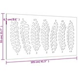 vidaXL Vrtna stenska dekoracija 105x55 cm corten jeklo listje | Shoptok.si