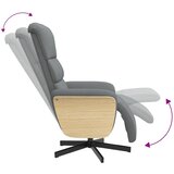  Naslonjač od tkanine s osloncem za noge svjetlosivi | shoptok.hr