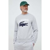 Lacoste Bombažen pulover moška, siva barva | Shoptok.si