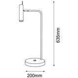  Amplex 8909 - Stona lampa AMOS 1xGU10/15W/230V crna | Eponuda.com