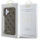 Guess GUHCP16SGF4GCW silikonski ovitek z obeskom za iPhone 16e - rjav | Shoptok.si