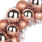 vidaXL Vijenci s božićnim kuglicama 2 pcs Ružičasto zlatni | shoptok.hr