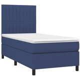  box spring s madracem LED plavi 90x200 cm od tkanine | shoptok.hr