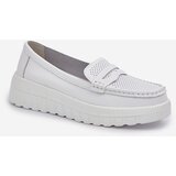EVENTO PE1 Women's Leather Moccasins On Platform And Wedge White Elanindel | Eponuda.ba
