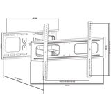 Cabletech Univerzalni LED TV nosilec PROFI UCH0129 črne barve | Shoptok.si