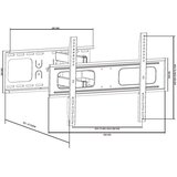 Cabletech visokokvalitetni zidni nosač 37-70 inča crni LCD/PDF (vertikalno i horizontalno podešavanje) | shoptok.hr