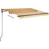  Samostojeća tenda na ručno uvlačenje 350 x 250 cm žuto-bijela | shoptok.hr