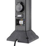 solight PG05 - Spoljašnja lampa sa 2 utičnice 1xE14/15W/230V IP44 crna | Eponuda.com
