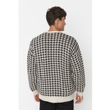 Trendyol Beige Men's Oversize V-Neck Crowbarn Cardigan | shoptok.hr