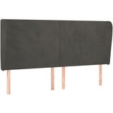 Maison Chic vzglavna omarica - nočna omarica - posteljna omarica z ušesi temno sivo 163x23x118/128 cm žamet, (21713111) Cene