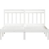  Okvir za krevet od masivne borovine bijeli 140 x 190 cm | shoptok.hr