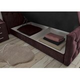 MID.YOU POSTELJA BOXSPRING 180 cm x 200 cm , tekstil, leseni material barve jajčevca | Shoptok.si