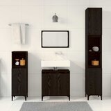  Set namještaja za kupaonicu 3 kom. Crni hrast 30 x 30 x 180 cm | shoptok.hr