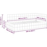 vidaXL Kotna postelja z vzglavjem Črna 100 x 200 cm Žamet | Shoptok.si