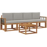  Set vanjskih sofa 5 kom. Prirodna i svijetlo siva | shoptok.hr