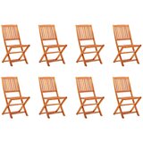 Maison Chic Zložljivi Vrtni Stoli - Stol za vrti 8 kosov trden evkaliptus JS3251, (21876044) | Shoptok.si
