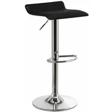 Casa Selección Črni barski stoli v kompletu z nastavljivo višino 2 ks iz umetnega usnja (višina sedeža 63 cm) –