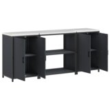 vidaXL Kuhinjski set za shranjevanje 3 pcs Antracitna 210 x 50 x 92 cm | Shoptok.si