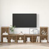 vidaXL Set TV komoda 4 pcs Umjetnička hrastovina 72 x 35 x 36.5 cm | shoptok.hr