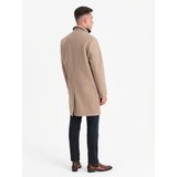 Ombre Men's lightweight single-breasted coat - beige | shoptok.hr