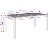  Stol za večeru u vrtu Bijela 180 x 88,5 x 75 cm | shoptok.hr