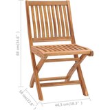  Jedilna garnitura 9-delna trdna tikovina | Shoptok.si